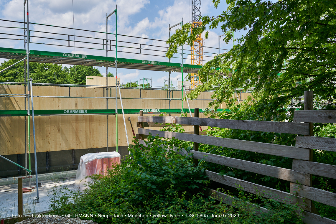 07.06.2023 - aktuelle Fotos von der »Baustelle zum Hort für Kinder« in Neuperlach in München